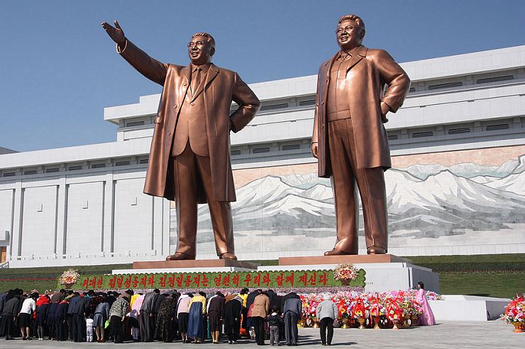 Kim Il-sung und Kim Jong-il